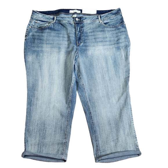 Cato Womens Skinny Crop Jeans Plus Size 22W High Rise Shape Enhancing Panel NWT - Picture 1 of 8